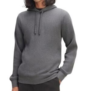 NWT Everlane Waffle Knit Pullover Hoodie Sweatshirt Iron Gray Men’s Size Medium